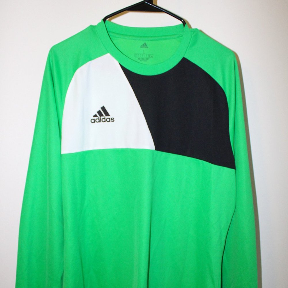 Adidas Mens Assita 17 GK Goalkeeper Soccer Jersey Green AZ5400 Size L